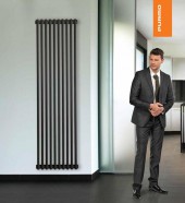 DL 2180 x 10 AB 3/4 радиатор трубчатый Delta Laserline, черный (Ral 9005)