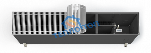 Встраиваемый в пол конвектор Varmann Ntherm Maxi ширина 180 мм, высота 300 мм, длина 800 мм, решетка роликовая алюминий