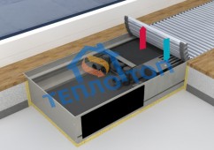 Встраиваемый в пол конвектор Mohlenhoff QSKM ширина 195 мм, высота 66 мм, длина 750 мм